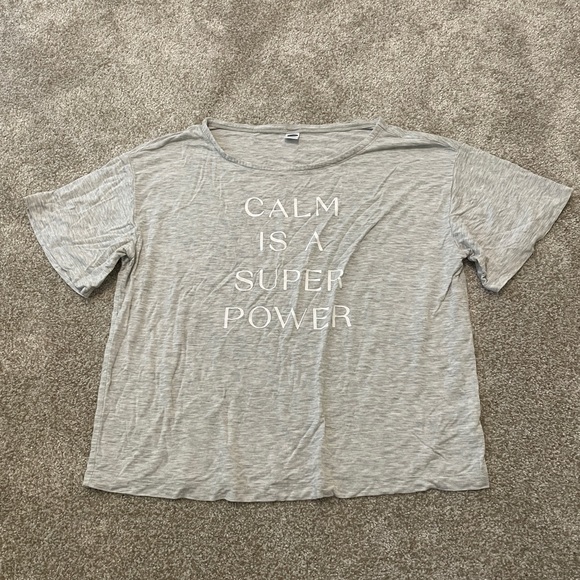 Old Navy Sleep Tee Graphic, Grey, Small - Picture 1 of 4